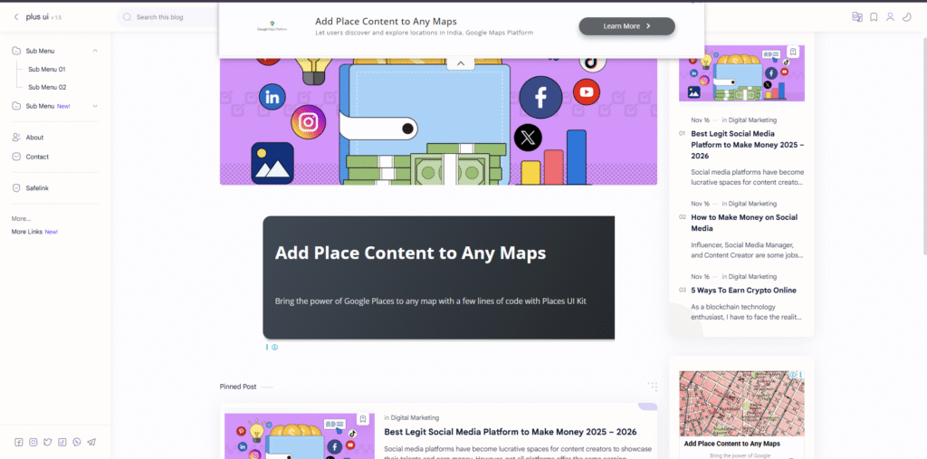 Plus UI WordPress Theme v1.5